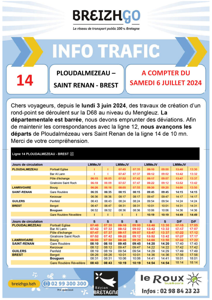 horaires d'été